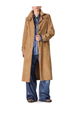 Sand suede trench coat GOLDEN GOOSE | GWP02565P00230315155
